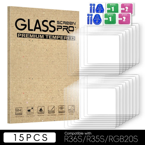 Data Frog 2/3/5/10/15pcs Tempered Glass Film For R36S 3.5 Inch Game