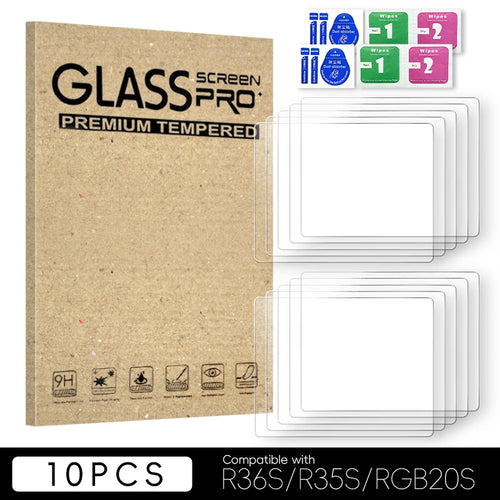 Data Frog 2/3/5/10/15pcs Tempered Glass Film For R36S 3.5 Inch Game