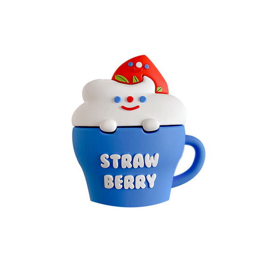 Soft Cartoon Strawberry Earphone Case For AirPods 1/2/3