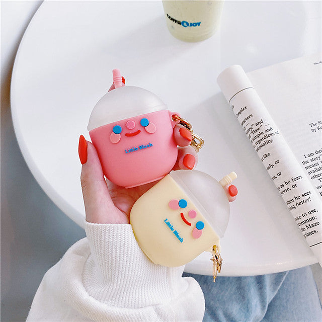 Cute Smile Face bluetooth headset case For Airpods 1/2