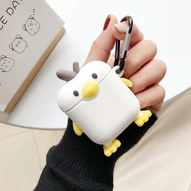 White Pengu AirPods Case