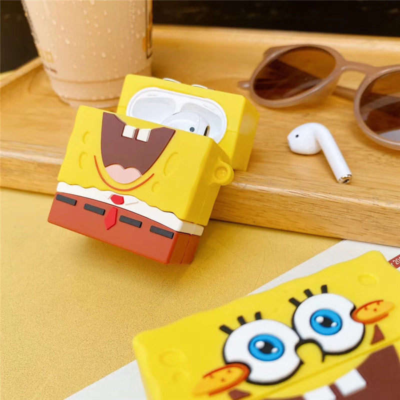 SpongeBob Case For AirPods 1 2 Pro Shockproof Lovely Headphone Case