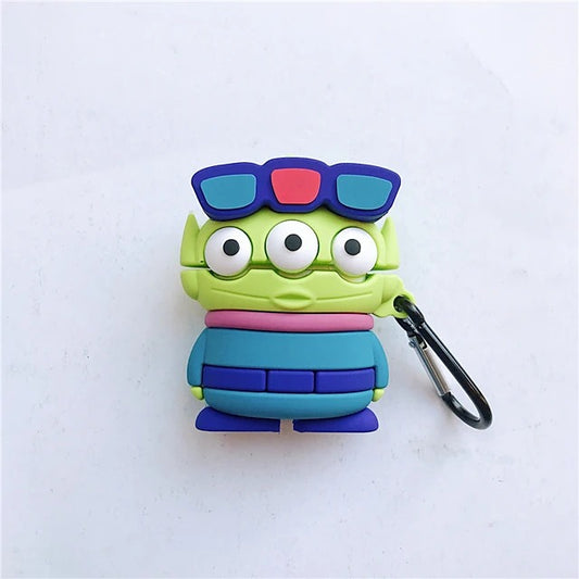 Cartoon Three-eye Boy Wireless Earphone Case For Apple AirPods 1/2