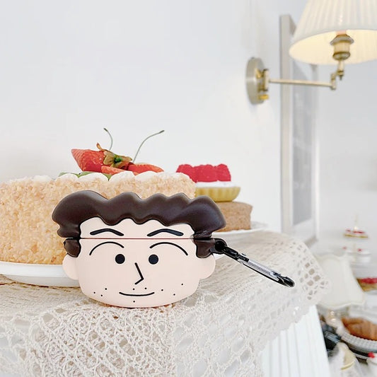 Funny Cartoon Nohara Hiroshi Earphone Case for AirPods 123 Pro