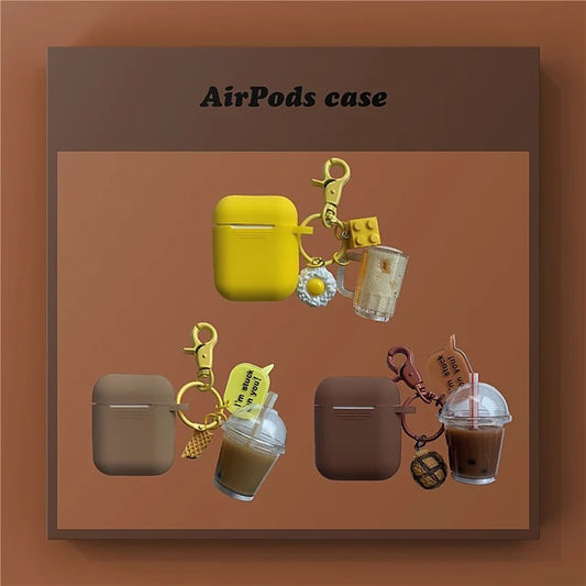 Milk Tea Pendant Silicone AirPods1/2/3