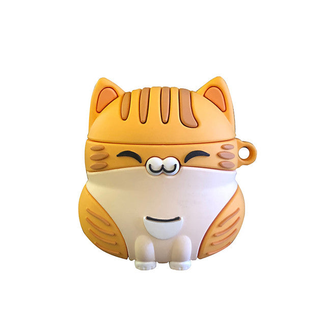 Fat Orange Cat Dustproof Headphone Case Soft