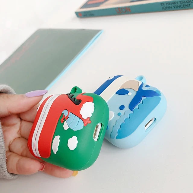 Cartoon Whale Dinosaur AirPods Headphone Case