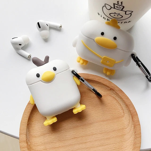 White Pengu AirPods Case