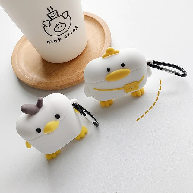 White Pengu AirPods Case