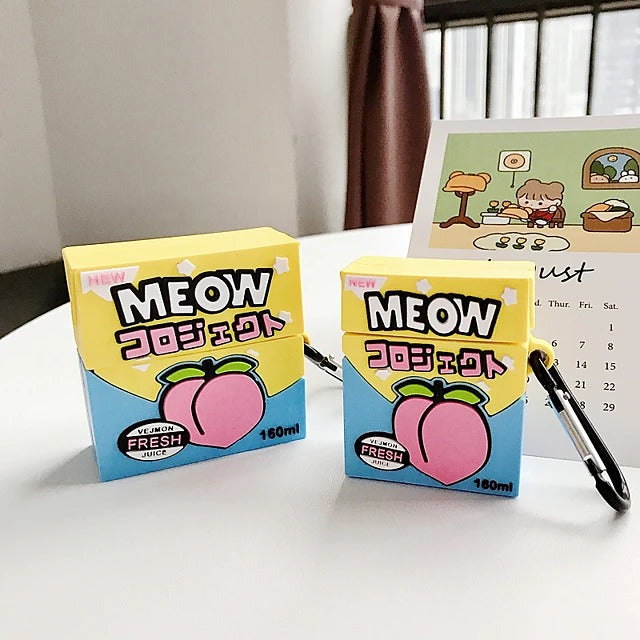 Peach Juice AirPods Pro AirPods 1/2/3 Cute Headphone Case