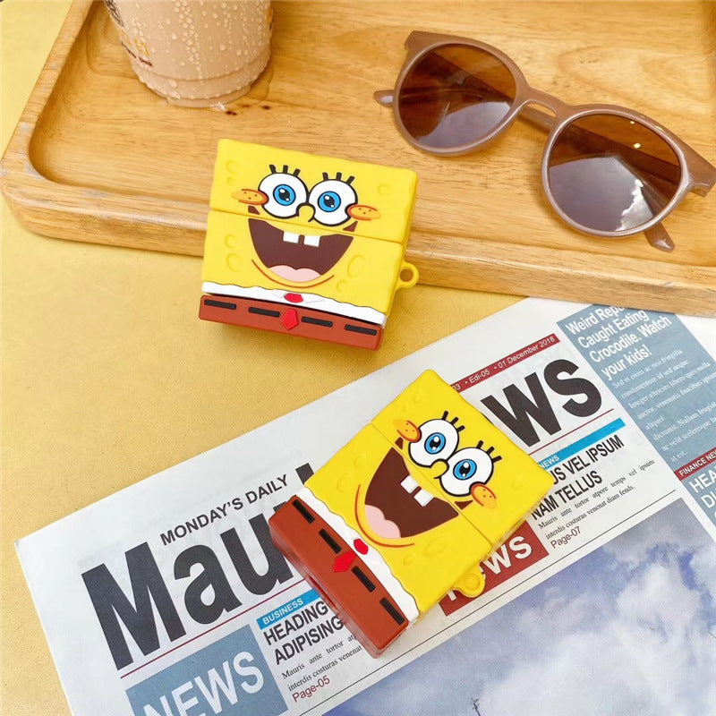 SpongeBob Case For AirPods 1 2 Pro Shockproof Lovely Headphone Case
