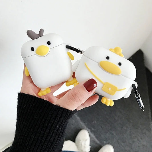 White Pengu AirPods Case