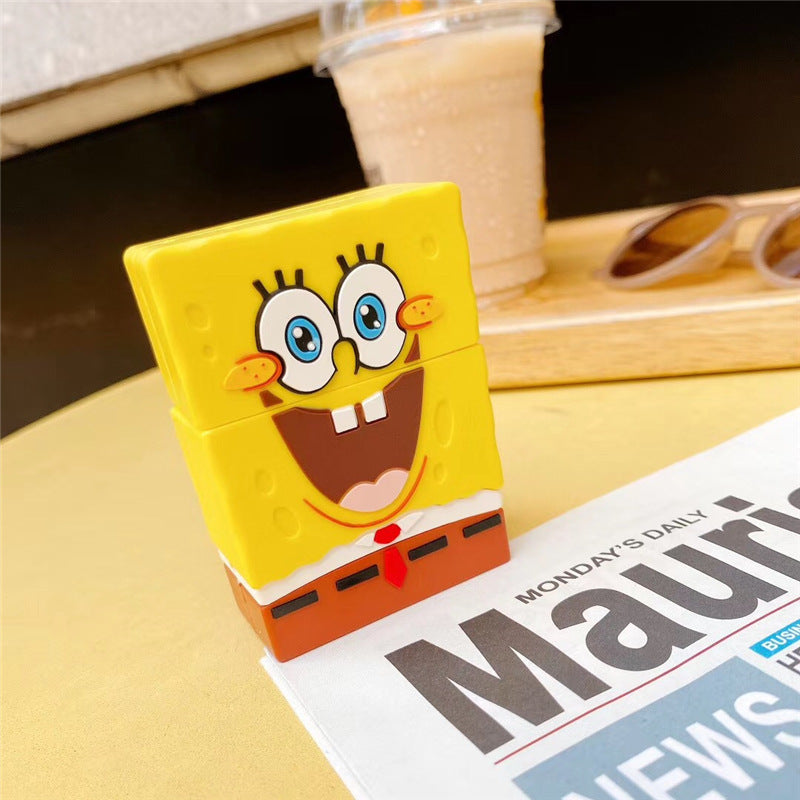 SpongeBob Case For AirPods 1 2 Pro Shockproof Lovely Headphone Case