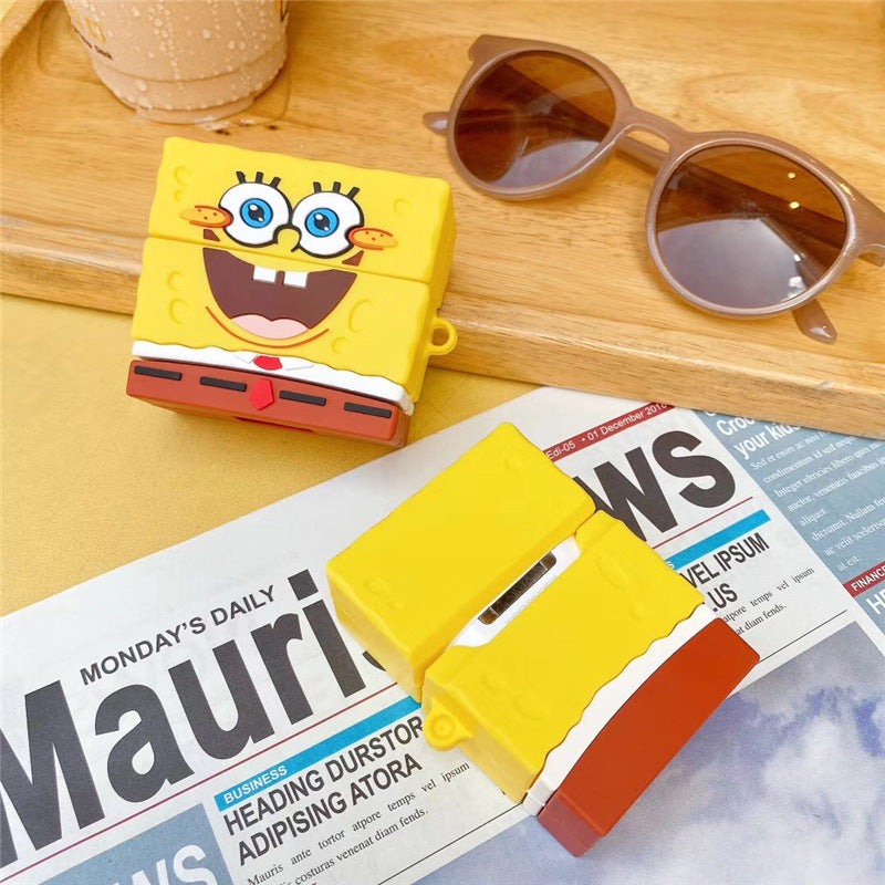 SpongeBob Case For AirPods 1 2 Pro Shockproof Lovely Headphone Case