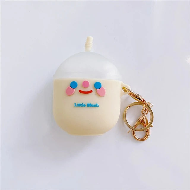 Cute Smile Face bluetooth headset case For Airpods 1/2