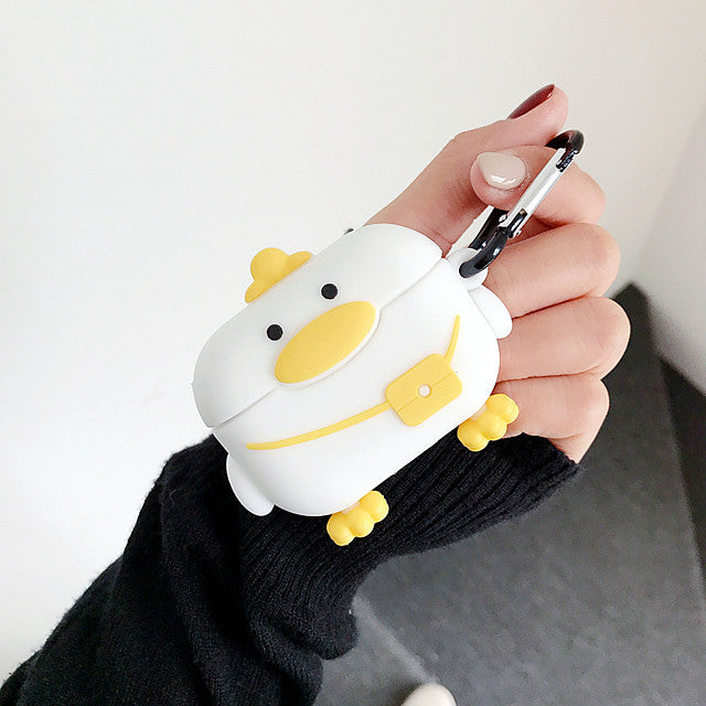 White Cute Animal AirPods Case