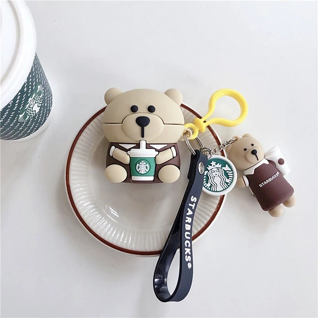 Coffee Cup Bear AirPods 1/2/3 Headphone Case