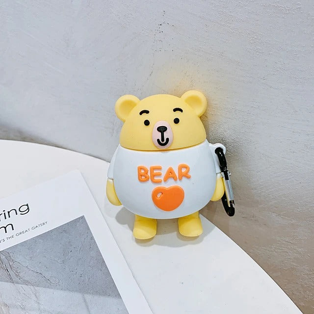 Cartoon Bear AirPods Shockproof Headphone Case