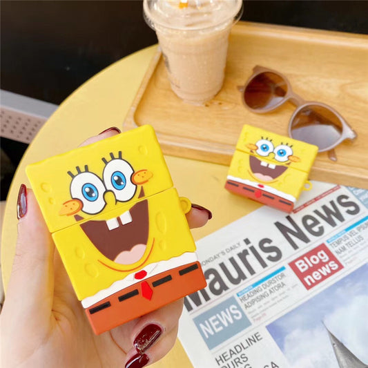 SpongeBob Case For AirPods 1 2 Pro Shockproof Lovely Headphone Case