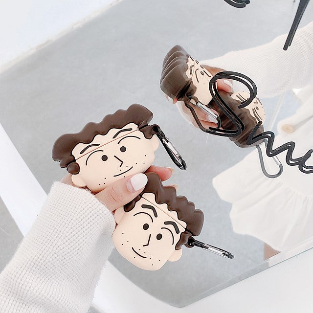 Funny Cartoon Nohara Hiroshi Earphone Case for AirPods 123 Pro
