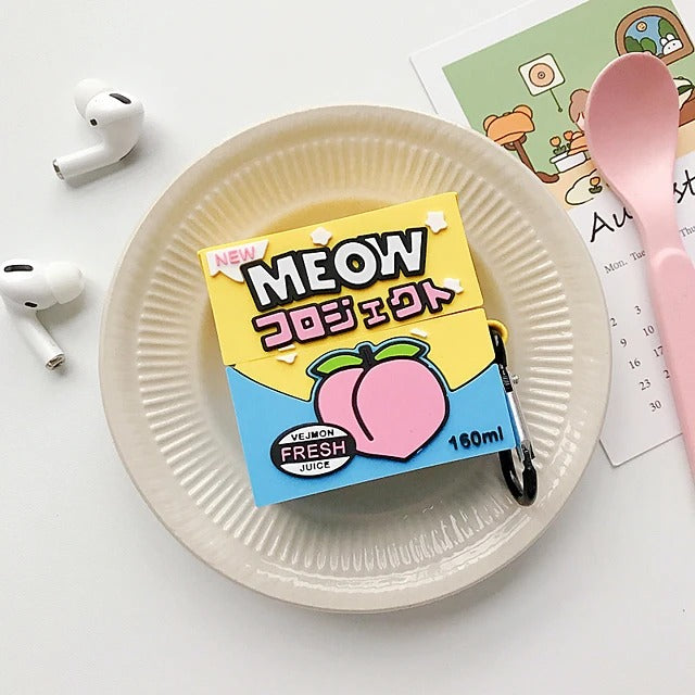 Peach Juice AirPods Pro AirPods 1/2/3 Cute Headphone Case