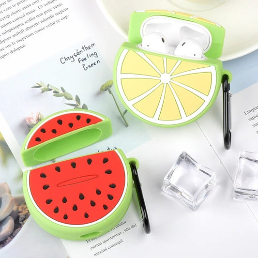 Case For Apple scene map AirPods 1/2 universal fruit pattern