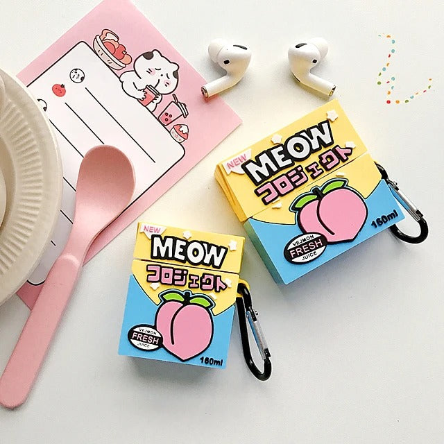 Peach Juice AirPods Pro AirPods 1/2/3 Cute Headphone Case
