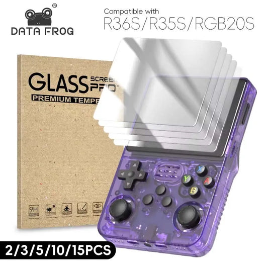 Data Frog 2/3/5/10/15pcs Tempered Glass Film For R36S 3.5 Inch Game