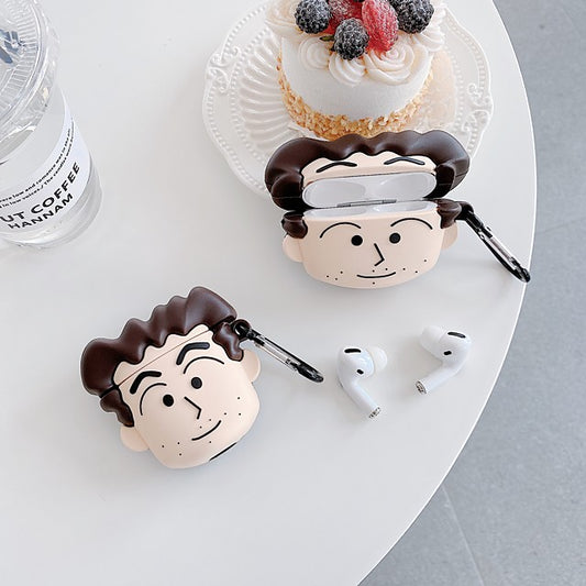 Funny Cartoon Nohara Hiroshi Earphone Case for AirPods 123 Pro