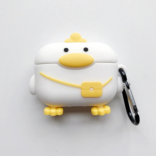 White Cute Animal AirPods Case
